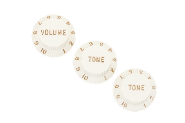 Fender Stratocaster Knobs Parchment (Volume Tone Tone)