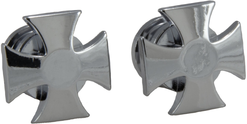 Grover S 640C - Artist Strap Buttons, Iron Cross - Chrome