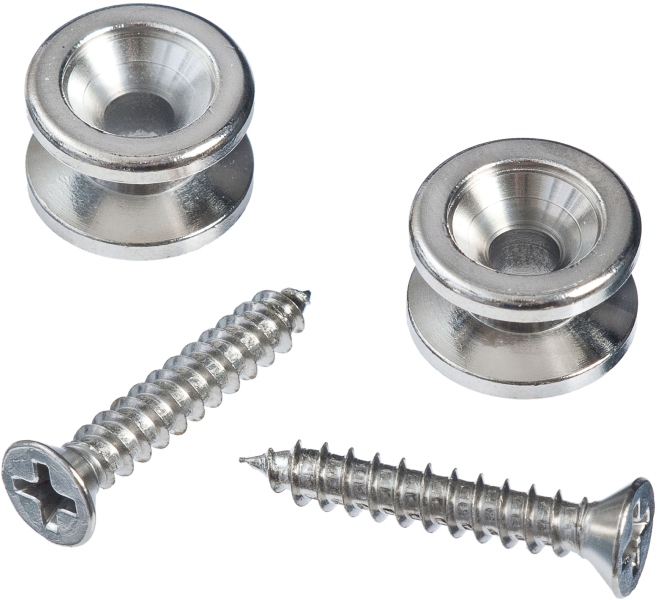Daddario Brass End Pins - Chrome