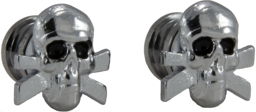 Grover S 610C - Artist Strap Buttons, Skull - Chrome