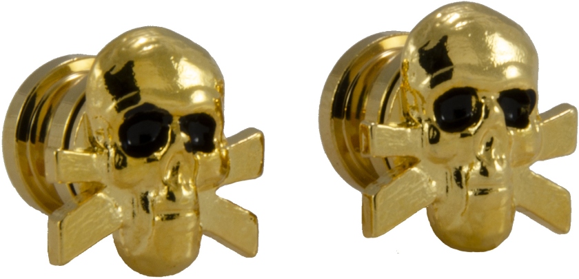 Grover S 610G - Artist Strap Buttons, Skull - Gold