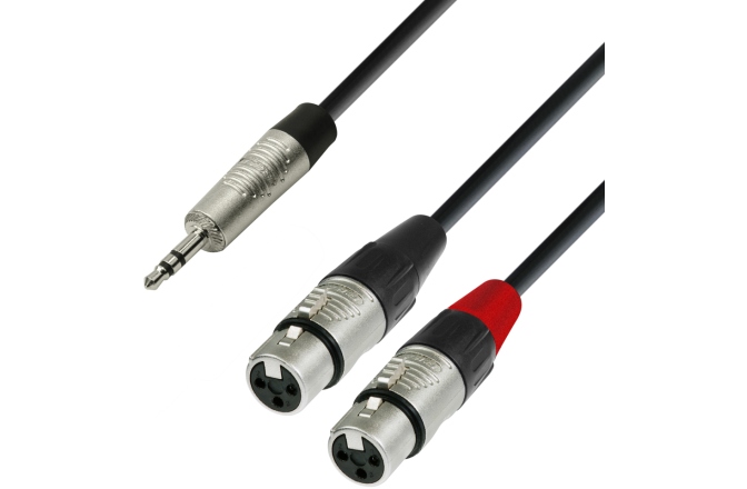 Cablu adaptor Adam Hall 4Star Y TRS3.5-2XLRf 1.8m