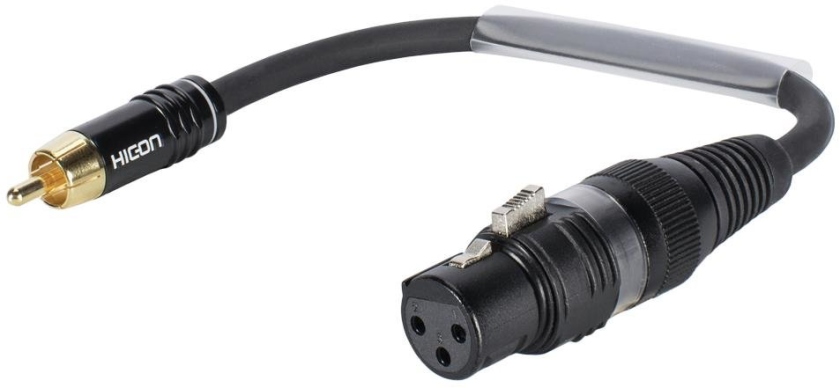 Sommer Cable Adaptercable XLR(F)/RCA(M) 0.15m bk