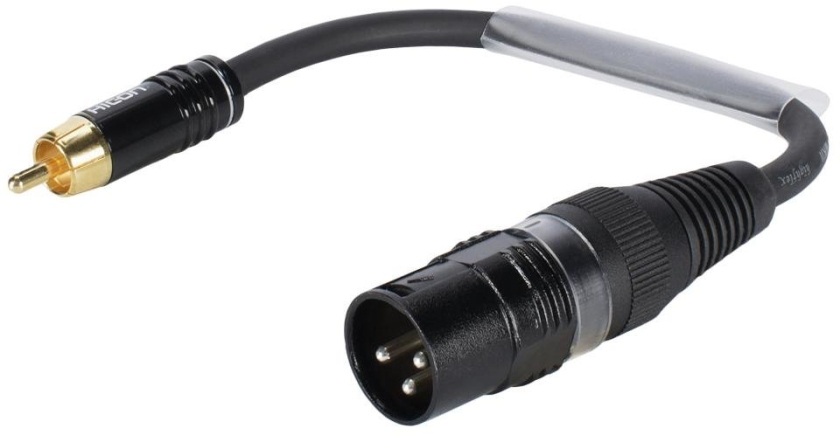 Sommer Cable Adaptercable XLR(M)/RCA(M) 0.15m bk