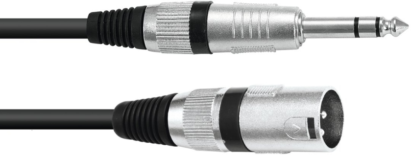 Omnitronic Adaptercable XLR(M)/Jack stereo 0.9m bk