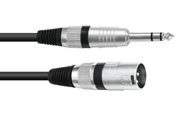 Adaptercable XLR(M)/Jack stereo 2m bk