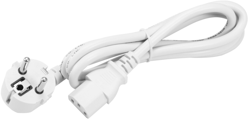 Omnitronic IEC Power Cable 3x1.0 1.2m wh