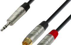 Cablu audio Adam Hall 4Star 3.5TRS-2RCA 1.5m