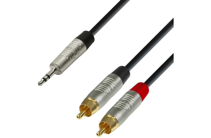 Cablu audio Adam Hall 4Star 3.5TRS-2RCA 1.5m
