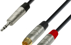 Cablu audio Adam Hall 4Star 3.5TRS-2RCA 6m