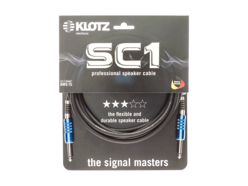 Klotz 2x 1.5 mm² speaker cable PVC with jack plugs by KLOTZ - 10 m