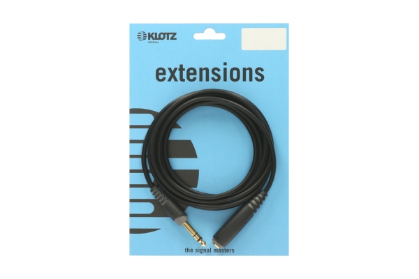 professional headphone extensionTRS 6.3 mm - TRS socket 6.3 mm - 6 m professional headphone extensionTRS 6.3 mm - TRS socket 6.3 mm - 6 m