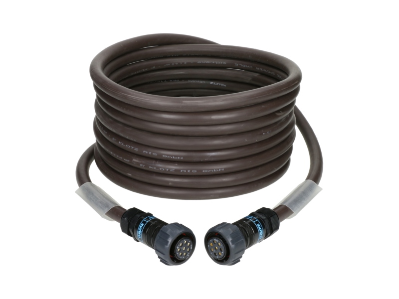 Klotz 8x 4.0 mm² speaker cable eXtreme PVCPA-COM® 8p F/F with ring - 2x transparent - 10 m