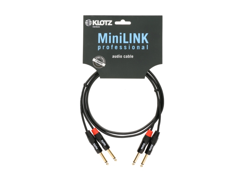 Klotz MiniLink Pro stereo twin cable with gold-plated jack plugs - 6 m