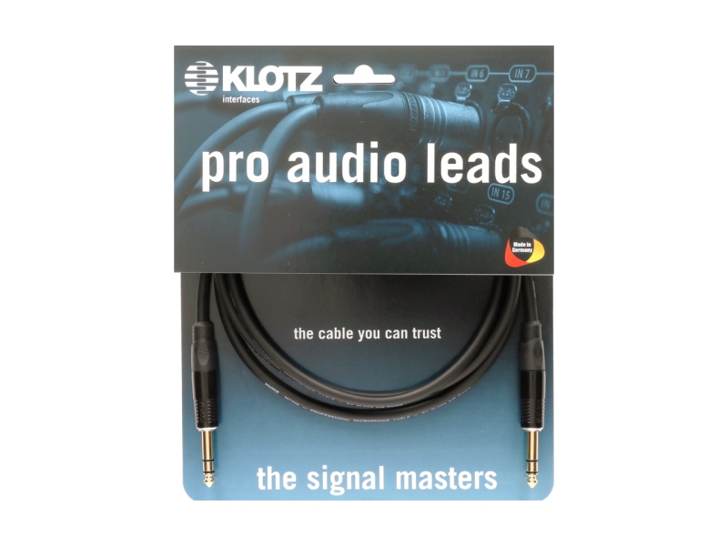 Klotz Professional analog audio cable - balanced with balanced metal jacks by KLOTZ - gold plated - 1m