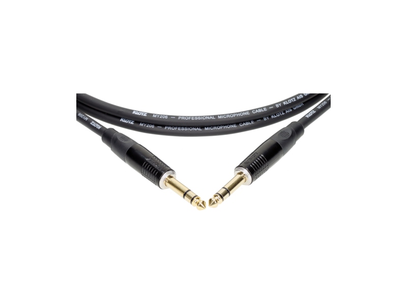 Klotz ProFlex Balanced Audio – TRS Jack Gold - 0.3m