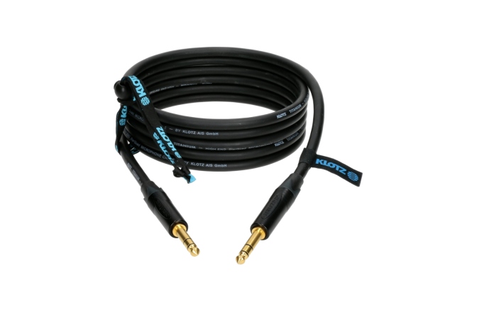 Cablu audio profesional Klotz TITANIUM StarQuad analog audio cable with balanced metal jacks by Neutrik® - 10 m