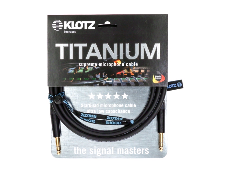 Klotz TITANIUM StarQuad analog audio cable with balanced metal jacks by Neutrik® - 7.5 m
