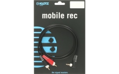 Cablu audio RCA-jack Klotz Y cable - lightweightTRS 3.5 mm, angled - 2x RCA - 3m