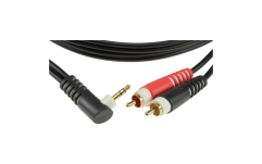 Cablu audio RCA-jack Klotz Y cable - lightweightTRS 3.5 mm, angled - 2x RCA - 3m