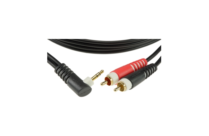 Cablu audio RCA-jack Klotz Y cable - lightweightTRS 3.5 mm, angled - 2x RCA - 3m
