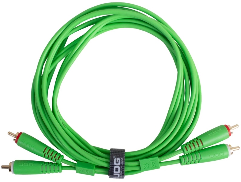 UDG Ultimate Audio Cable Dual RCA - RCA Straight 1.5m - Green