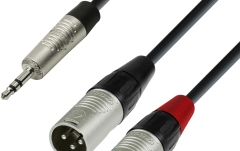 Cablu audio Y Adam Hall 4Star Y TRS3.5-2XLRm 3m