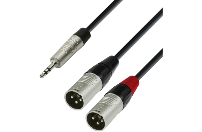 Cablu audio Y Adam Hall 4Star Y TRS3.5-2XLRm 3m