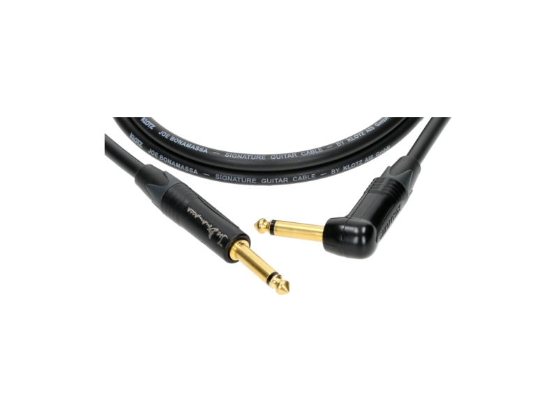 Klotz Joe Bonamassa high end guitar cable - 3 m - black - straight - angled