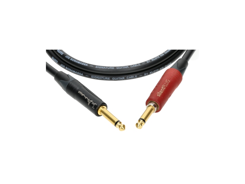 Klotz Joe Bonamassa high end guitar cable - 4.5 m - black + red - straight - straight (SilentPlug)