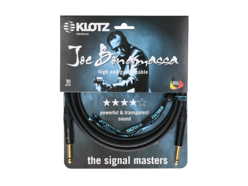 Klotz Joe Bonamassa high end guitar cable - 6 m - black - straight - straight
