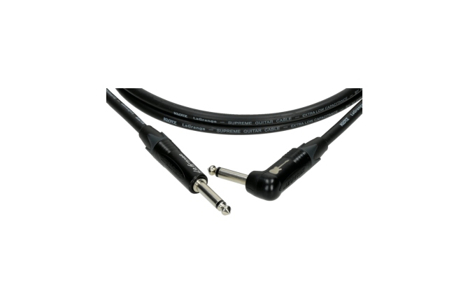 Cablu chitară profesional Klotz LaGrange supreme guitar cable - 4.5 m - straight - angled - nickel-plated