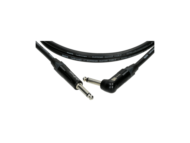 Klotz LaGrange supreme guitar cable - 6 m - straight - angled - nickel-plated