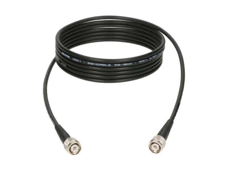 Klotz flexible 50 ohms coax cable - RG58C/Uwith TNC plugs by Damar & Hagen - 3 m