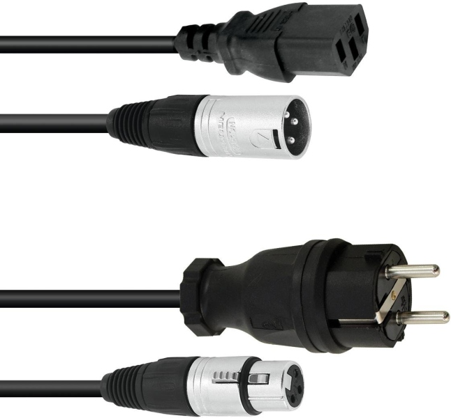 PSSO Combi Cable Safety Plug/XLR 5m