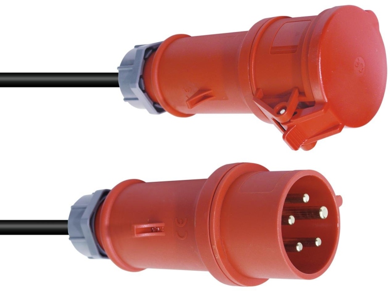 PSSO CEE Extension 16A 5x2.5 20m red