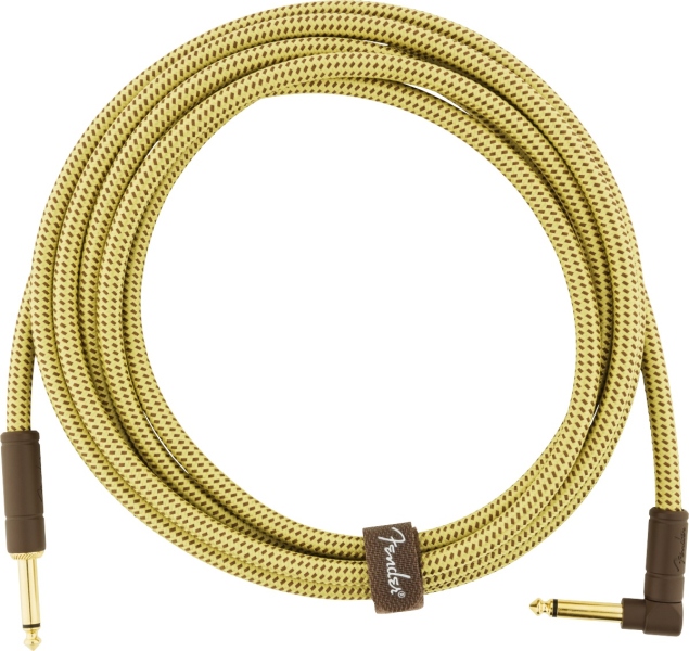 Fender Deluxe Instrument Cable, Straight/Angle, 3m, Tweed