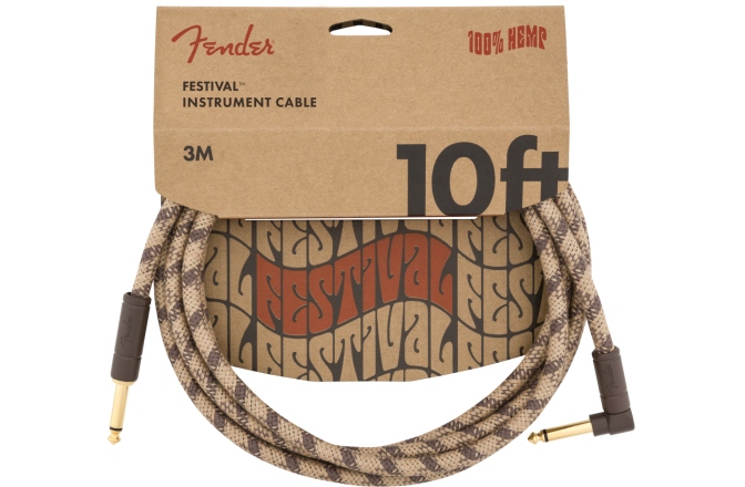Cablu de instrument/chitară Fender Festival Instrument Cable 3m - Brown Stripe