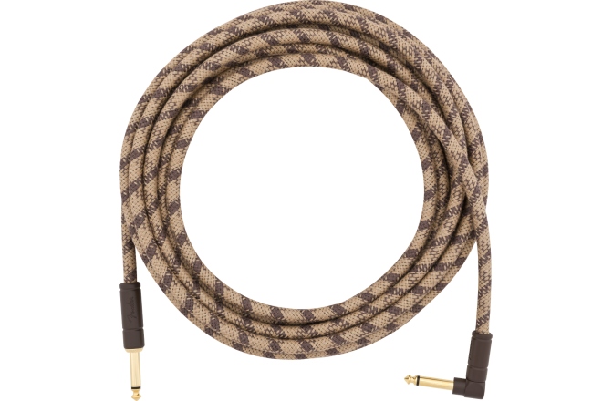 Cablu de instrument/chitară Fender Festival Instrument Cable Straight/Angle 5.5m Pure Hemp Brown Stripe
