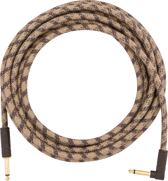 Fender Festival Instrument Cable Straight/Angle 5.5m Pure Hemp Brown Stripe