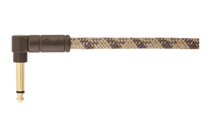 Cablu de instrument/chitară Fender Festival Instrument Cable Straight/Angle 5.5m Pure Hemp Brown Stripe