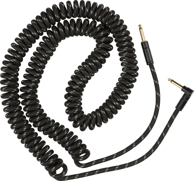 Fender Deluxe Coil Cable 30' Black Tweed
