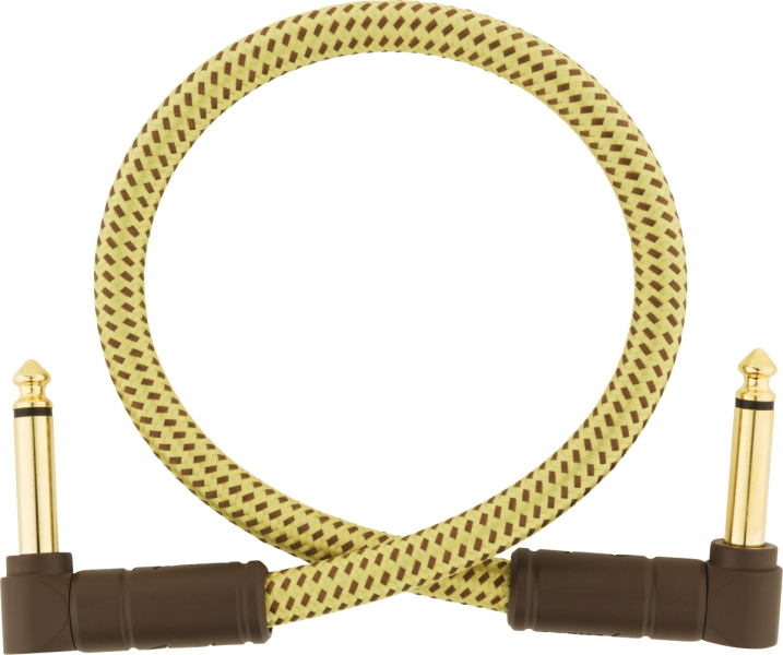 Fender Deluxe Series Instrument Cable Angle/Angle 1' Tweed