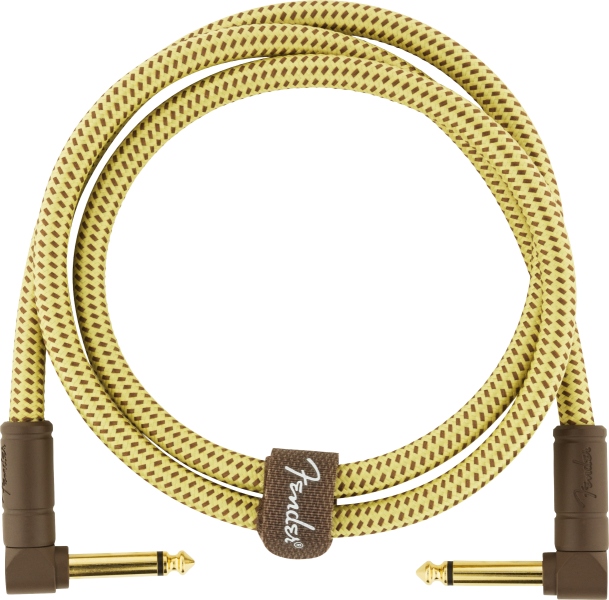 Fender Deluxe Series Instrument Cable Angle/Angle 3' Tweed