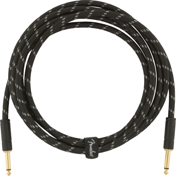 Fender Deluxe Series Instrument Cable Straight/Straight 10' Black Tweed