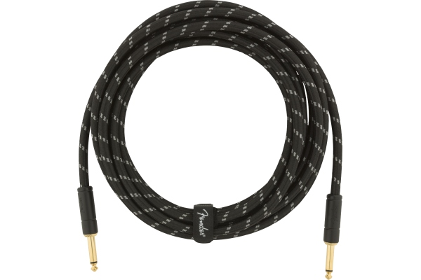 Deluxe Series Instrument Cable Straight/Straight 15' Black Tweed Deluxe Series Instrument Cable Straight/Straight 15' Black Tweed