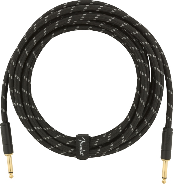 Fender Deluxe Series Instrument Cable Straight/Straight 15' Black Tweed