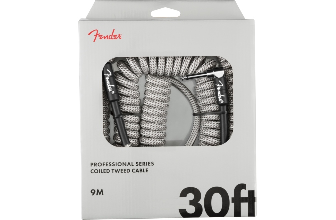 Cablu de Instrument Fender Professional Series Coil Cable 30' White Tweed