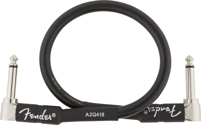 Fender Professional Series Instrument Cables Angle/Angle 1' Black