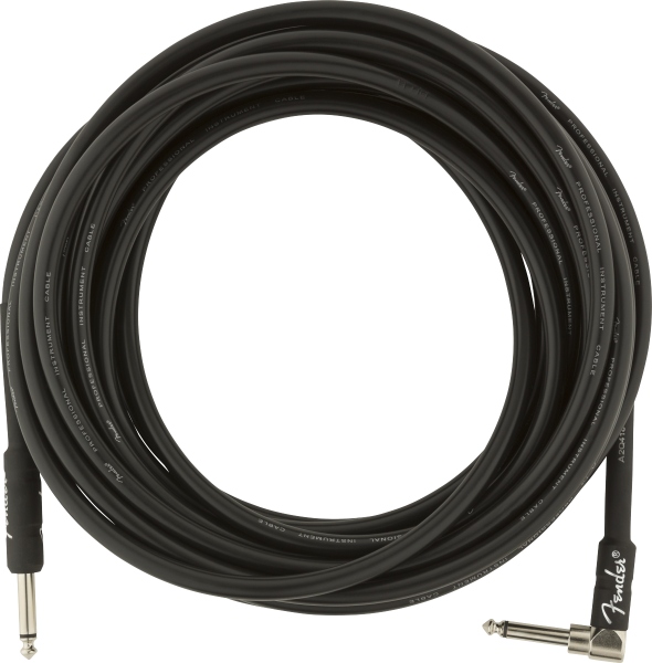 Fender Professional Series Instrument Cables Straight/Angle 25' Black